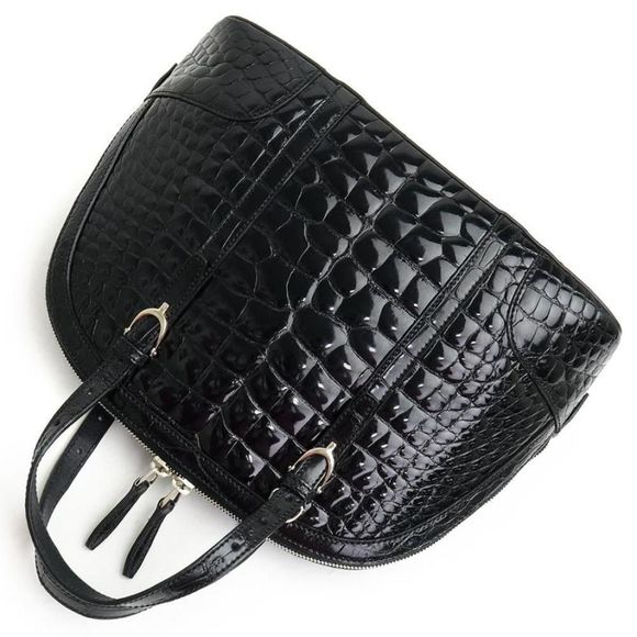 Gucci Crocodile Leather Handbag Black - Picture 6 of 13